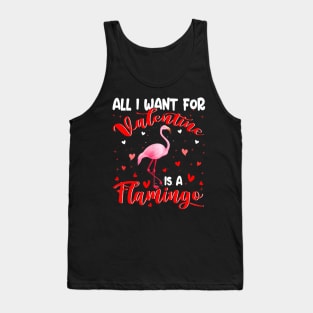 All I Want For Valentine Is A Flamingo Couple Valentine Gift Tank Top